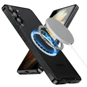 For Samsung S21 S20 FE Note 20 Ultra Magnetic Metal Frame Matte Clear Back case