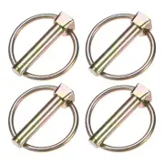 4Pcs Linch Pin with Ring, 8mmx40mm Carbon Steel Lynch Pin Trailer Pins Zinc