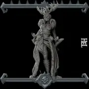 Hel Sorcerer Mage Resin Miniature 28mm 32mm Dungeon Dragons D&D RPG