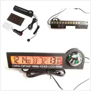 12V Car Indoor Outdoor Thermometer Digital Compass Clock Display Icing Alarming (for: Honda Civic)