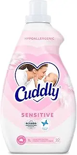 Cuddly Concentrate Liquid Fabric Softener Conditioner, 1L, 50 Washes, Sensitive, Long Lasting Fragrance