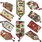 Tache Santa Festive Winter Holiday Christmas Xmas Woven Tapestry Table Runners