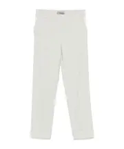 D.exterior Elastic Waist Cropped Pants 44,46,42 light green