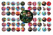 60 Precut 1" Mao Gaming Bottle Cap Images A, New, Free Shipping set 2!