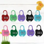 10pcs Colorful Password Padlock Security Combination Lock Coded Lock Metal
