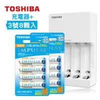 在飛比找ETMall東森購物網優惠-東芝TOSHIBA 智慧型低自放充電電池充電組(TNHC-3