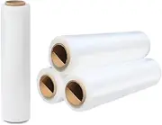 Handheld Stretch Film Dispenser, Pallet Stretch Film Packing Machine, Film Width 50 Cm/19.7inch, for Food Packaging in Restaurant, Supermarket, Logistics, Warehouse, Shrink wrap Machine 4.1kg/roll*4