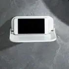 Waterproof Floating Storage Rack Towel Rack Phone Holder Wall Shelf