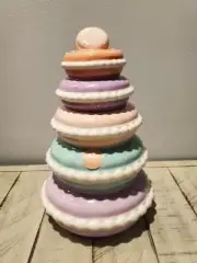 Peppermint & Pine Macaroon Stacked Christmas Cookie Jar