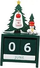 Mobestech 1pc Calendar Month Date Display Stylish Desktop Xmas Decor Reusable and Perpetual for Home Office Cafe Space Saving Design