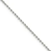 2mm Sterling Silver Classic Solid Cable Chain Anklet