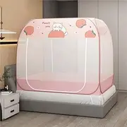 Bunk Bed Curtain Dormitory Blackout Curtain,bunk Bed Curtains Forb Top Bunksingle Tent,Easy Up Portabl Pop Up Canopy,Student Sleep Privacy Bed Screen (Color : Pink, Size : 1.9 * 0.9m)