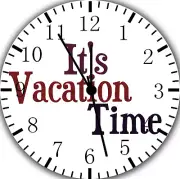 It's Vacation Time Frameless Borderless Wall Clock For Gifts or Home Decor E109