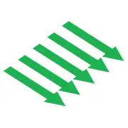 5x1.2" Arrow Sticker Directional Sign PVC Adhesive Floor Decal, Green 20Pcs