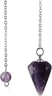 [MYMEO] Natural Stone Pendulum Pendant Crystal Gemstone Rose Quartz Amethyst Turquoise