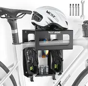 Bike Wall Mount Rack - Space Saving Horizontal Garage Bike Storage With Shelf Bracket for MTB & Road Bicycles