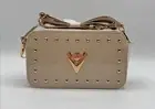 Valentino Camera Bag V Logo Double Zip/Adjustable Strap, Taupe, NWT $280