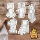 Minecraft Cookie Cutter Set with Embosser Stamps - Mobs - Creeper - Enderman