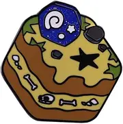 [Pinstant] Animal Crossing New Horizons Fossil Stone Logo 1.25" Enamel Pin Badge, 1.25 Inches, Enamel, enamel