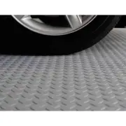 Vinyl Sheet Flooring Grey Checker Plate Look 2m Wide Floor Shed Per Metre New