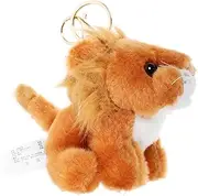 [Baluue] Plush Lion Keychain Charm Soft Bag Decoration Versatile Backpack Accessory for Adults Cute Stuffed Keyring for Zippers Phones