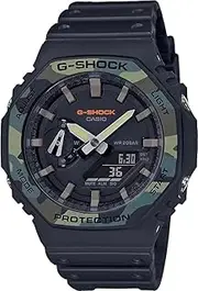 [Casio] Men39s Analog-Digital Quartz Watch with Resin Strap GA-2100SU-1AER, Black, 0, Strap.