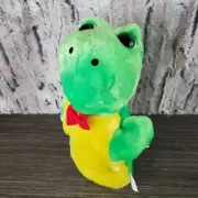 NOS Plush Green Frog 9" Hand Puppet Teacher Aide, Prop - Spring Easter
