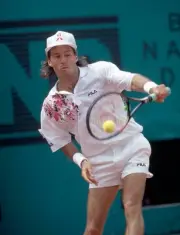 Franco Davin of Argentina at the French Open Tennis Championships - Old Photo