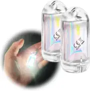 USB Mini LED Lanterns, 2 Pack Waterproof EDC Keychain LED Flashlight for Camping