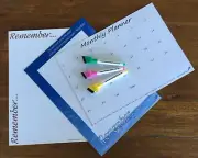 3x A4 Fridge Whiteboard Weekly Monthly Magnetic Family Planner Organiser +3pens