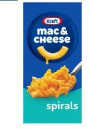 Kraft Spirals Original Mac N Cheese Macaroni and Cheese Dinner, 5.5 oz Box