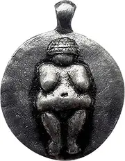 [Eastgate Resource] Venus - Goddess Coin Double Sided Pendant Necklace - For Fertility, Abundance & Sacred Femininity - Origin: Palaeolithic Europe, Metal