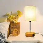 MODERNIST Small Touch Bedside Table Lamp 3Way Dimmable Touch Control USB Charger