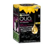 Garnier Olia 1.0 Deep Black Permanent Hair Colour No Ammonia, 60% Oils