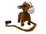 Toy Puppy – Battery Operated Walking & Tail Wagging Plush Horse- Colors May Vary