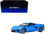 2020 Chevrolet Corvette C8 Stingray 1/18 Model Car Rapid Blue by Autoart