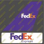 聯邦快遞 FEDEX 垂直尾翼 3M貼紙  尺寸上63X86 下 23X90MM