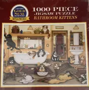 Bathroom Kittens Puzzle Gold Seal Bits & Pieces 1000 Piece Cats New Sealed