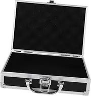 COMPUKAS Suitcase Aluminum Bag Tool Chest Hard Briefcase Cable Flight Bin Briefcase with Lock Loupes Case Portable Money Briefcase Toolbox Cargo Tool Case Brief Case Black Abs
