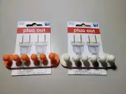 Two New Plug Out By DSI "KEEP YOUR PLUGS CLOSE" White And Orange