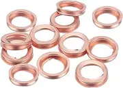 12PCS Car Oil Drain Plug Gasket, Copper Crush Washer Oil Drain Plug Gasket Replace 11026-JA00A 11026-01M02, Fits for G35 G37 Sentra Altima Frontier Armada Juck 350Z 370Z