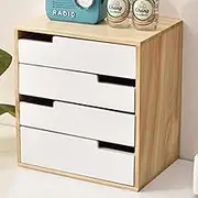 File Cabinet Desktop Storage Box Multi-layer Office Desk Storage Cabinet for Home Office(35x26x38cm)