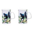 2x Ashdene Australian Birds 320ml Coffee Mug Drink Cup New Bone China Magpies
