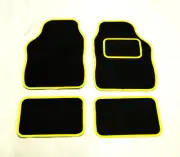 MINI CONVERTIBLE (2004-2008) UNIVERSAL Car Floor Mats Black & YELLOW