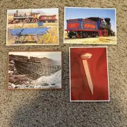 Golden Spike Utah Postcard Lot Jupiter 1869 Promontory Union Pacific Train Rail