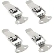 [ 4 Pieces ] 304 Stainless Steel Spring Toggle with Lock Hole and Without Lock Hole Toggle Latch (58mm Length, no Lock Hole)