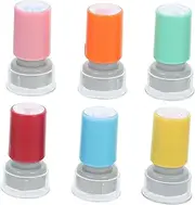 Generic 6 Pcs Teacher Seal Postage Stamps Reward Tokens Small French Reward Stamps Teachers Reward Stamps Small French Teachers Stamps Mini Stamps for Hand Stamp for Events PVC
