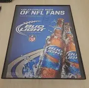 Bud light Nfl 2008 Print Ad Framed 8.5x11
