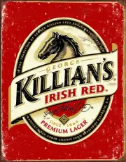 LARGE - KILLIAN'S Irish Red Lager Tin Sign - Double Size, Offically Licensed