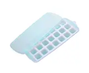 Silicone 21/36 Grids Ice Cube Making Tray Mold DIY Jelly Juice Mould with Lid-Green - Green
